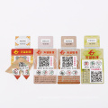 Factory customized rectangle verification label  security PET anti-counterfeit sticker